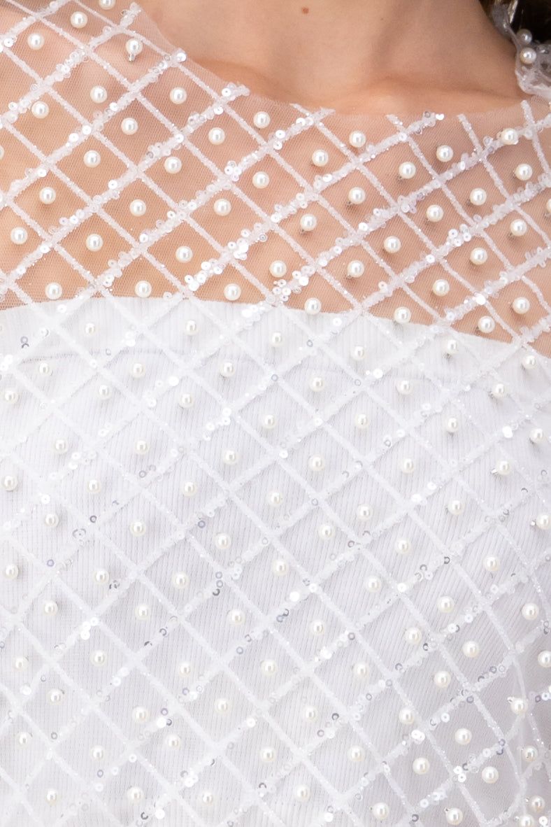 Top mesh manga corta lentejuelas sold by Shasa product image thumbnail 5