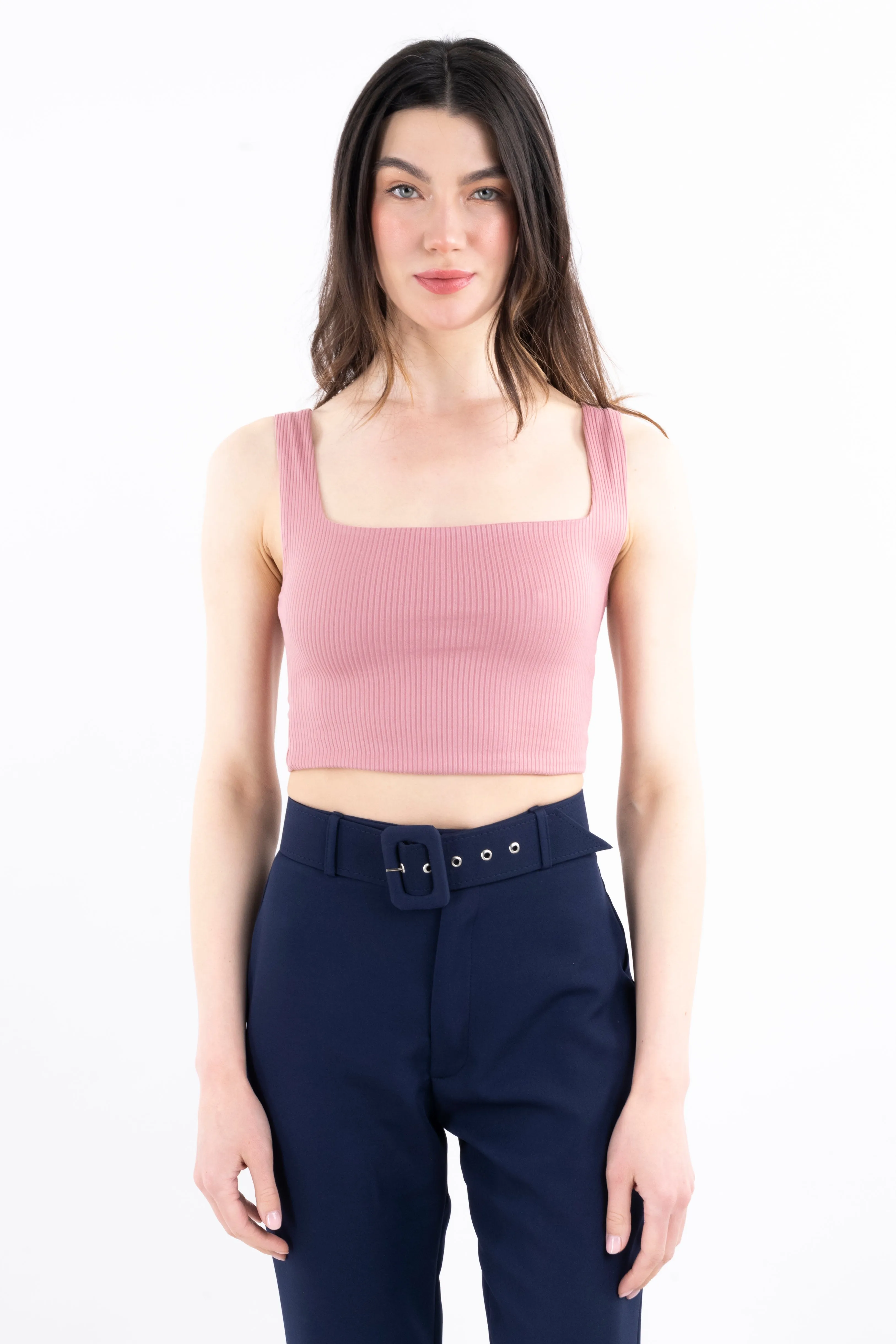 Top acanalado escote cuadrado sold by Shasa