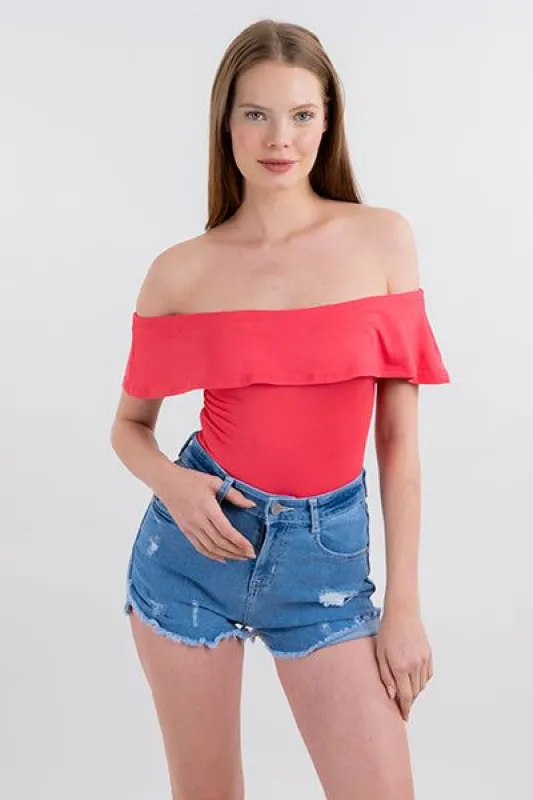 Bodysuit olanes hombro descubierto sold by Shasa