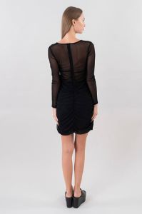 Vestido fruncido mesh sold by Shasa