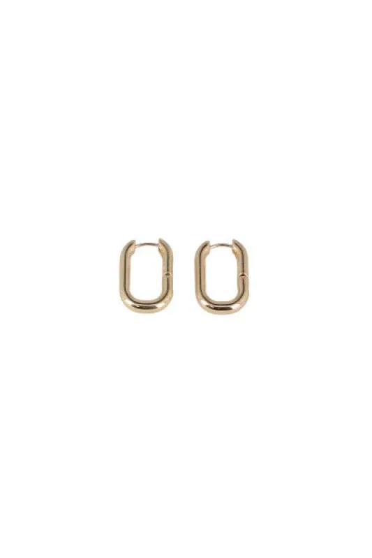 Arracadas metálicas óvalo sold by Shasa