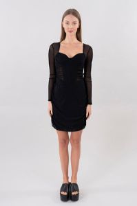 Vestido fruncido mesh sold by Shasa