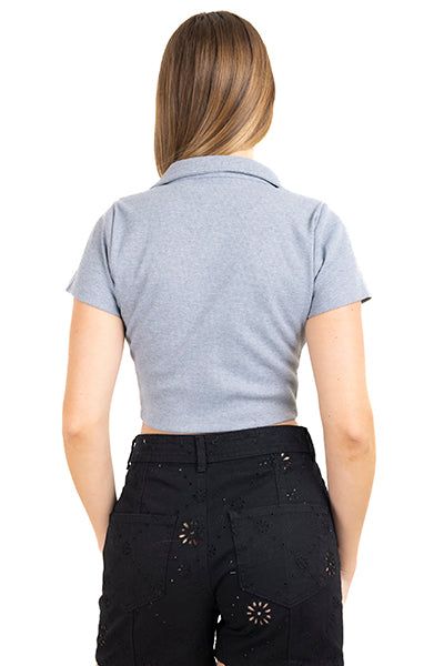 Top tejido suave cuello polo sold by Shasa product image thumbnail 4