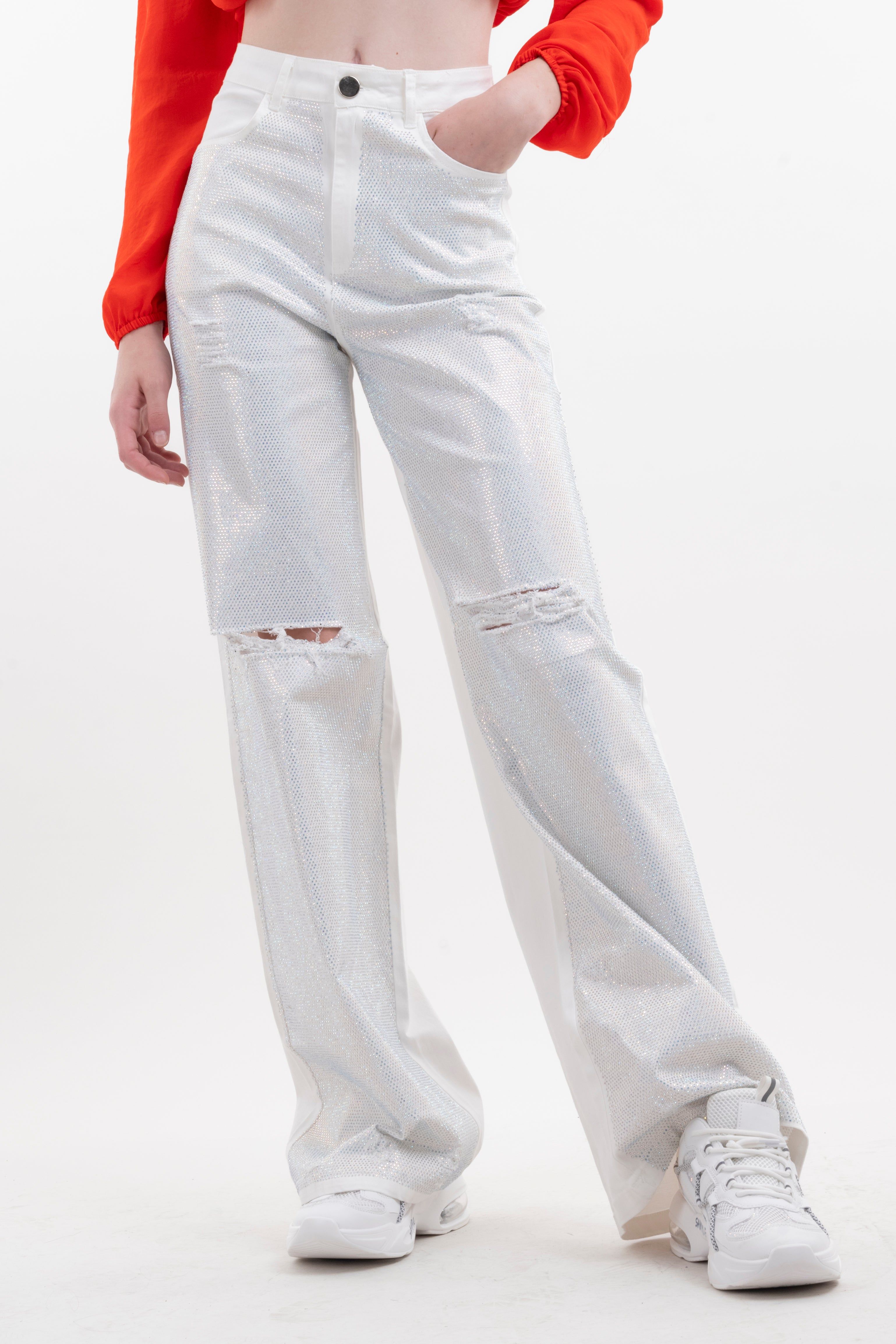 Jeans wide leg brillos sold by Shasa