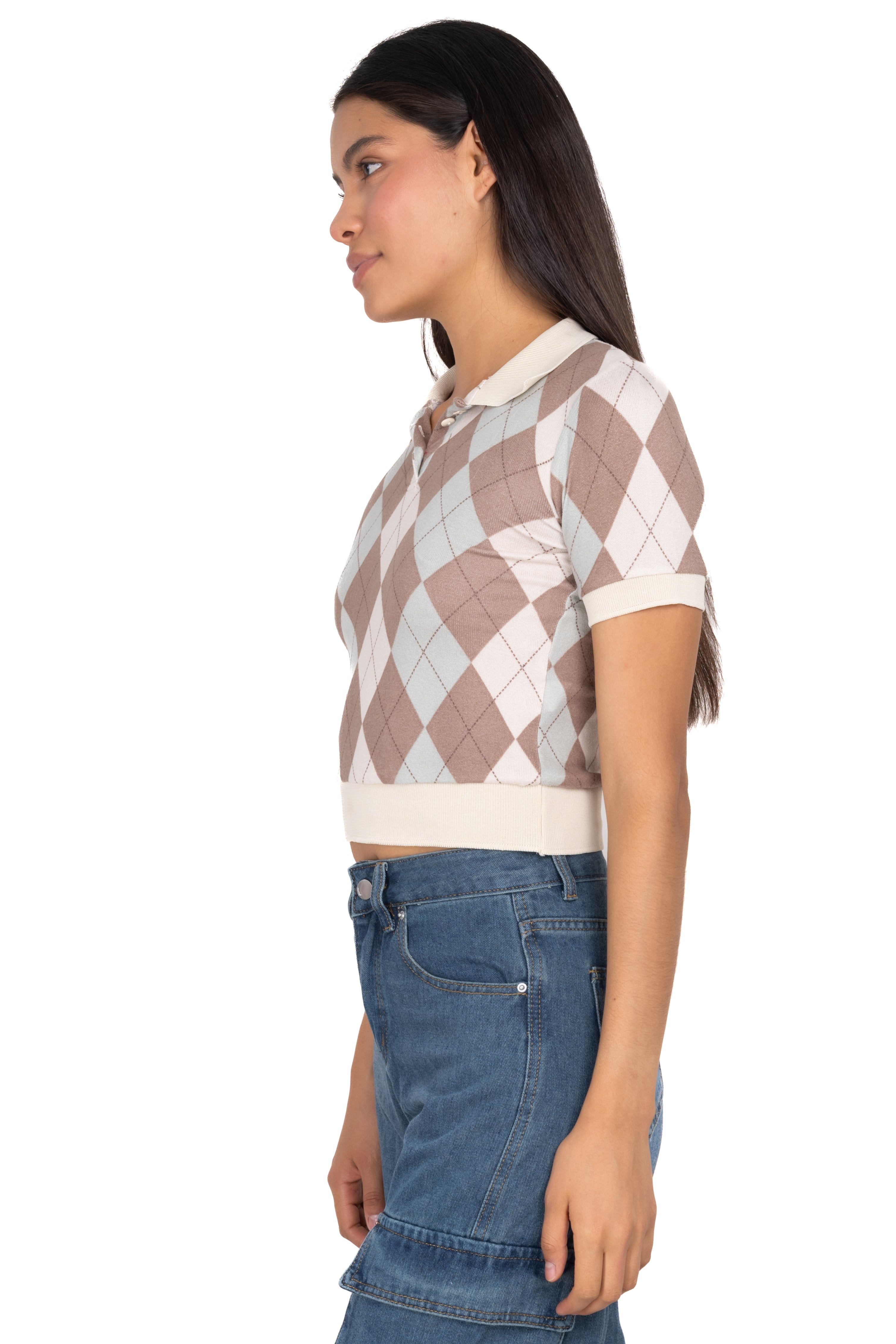 Top cuello polo rombos sold by Shasa product image thumbnail 3