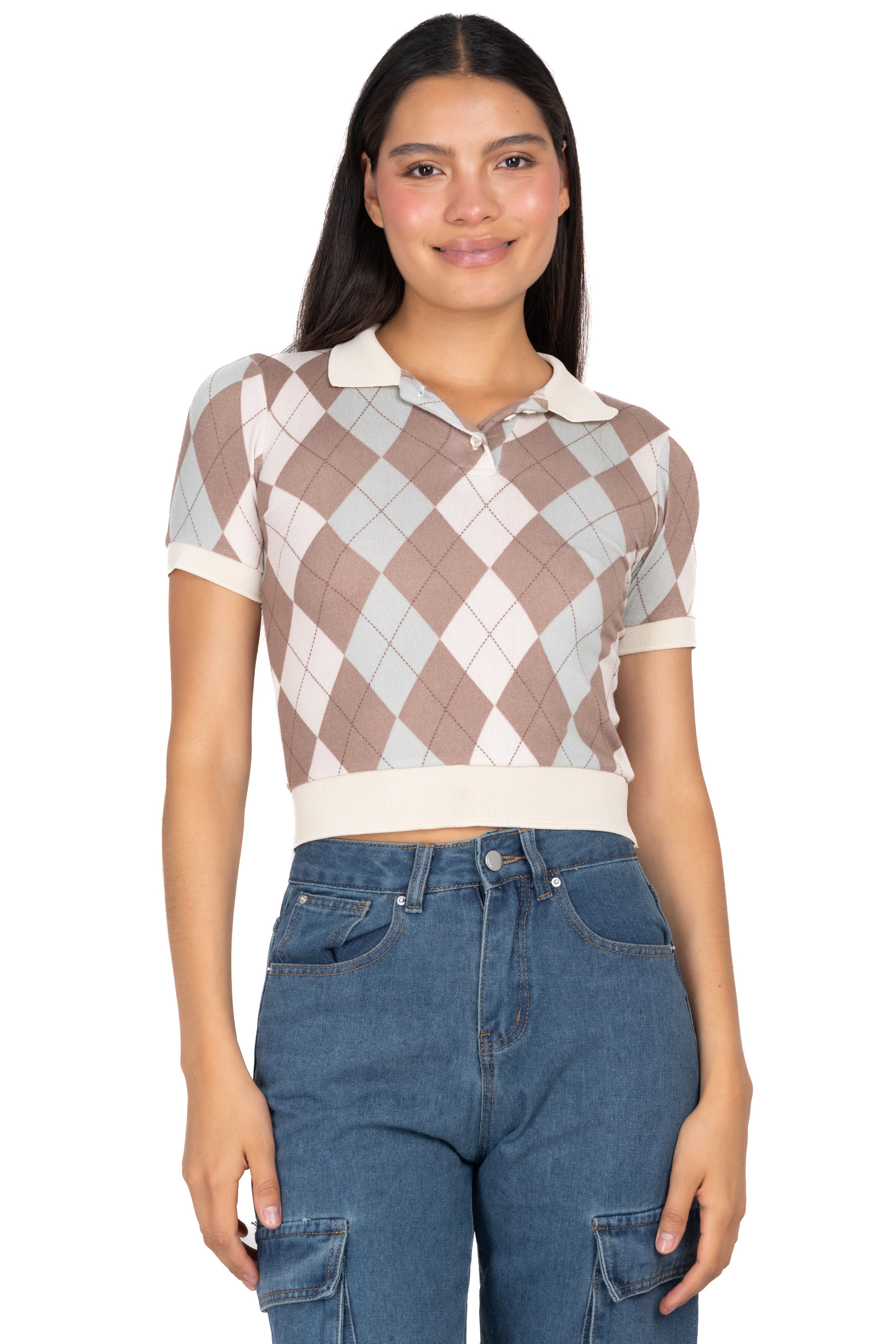 Top cuello polo rombos sold by Shasa product image thumbnail 2