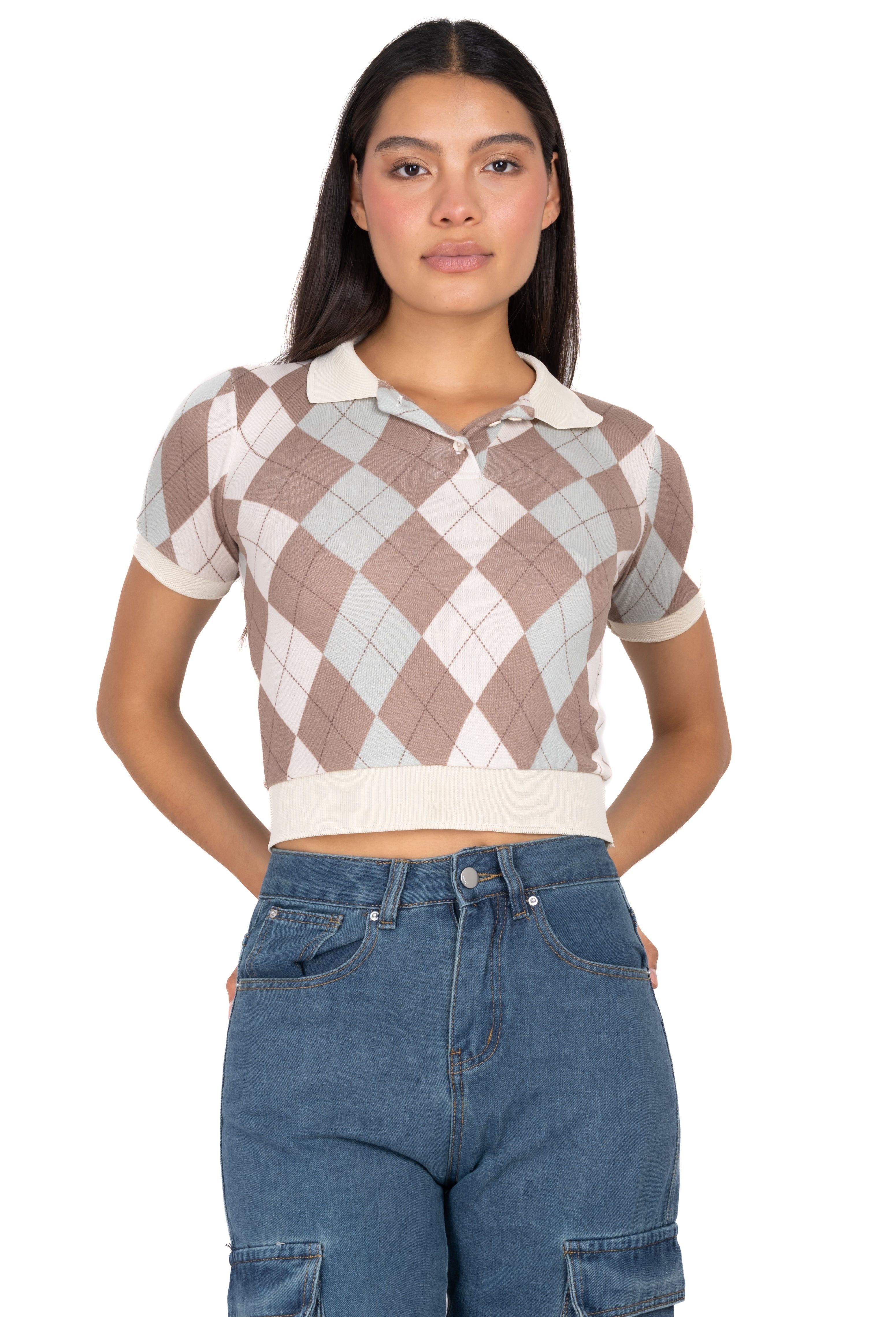 Top cuello polo rombos sold by Shasa product image thumbnail 5