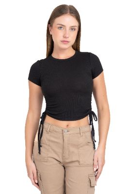 Top acanalado fruncido lateral sold by Shasa