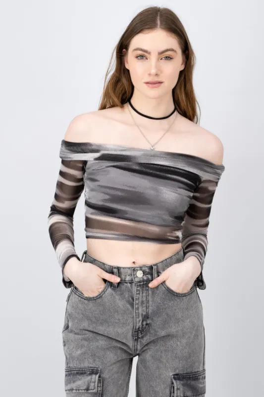 Top Mesh Detalle Estampado sold by Shasa