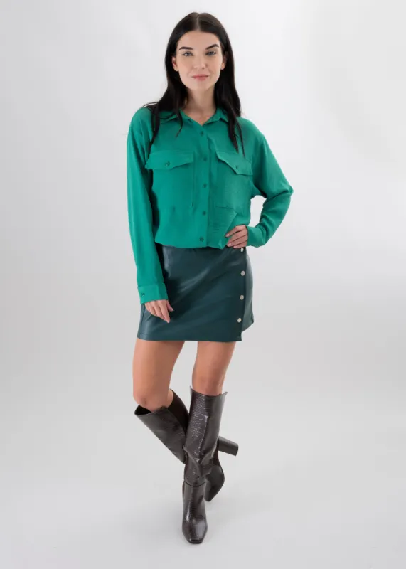 Falda mini efecto piel sold by Shasa