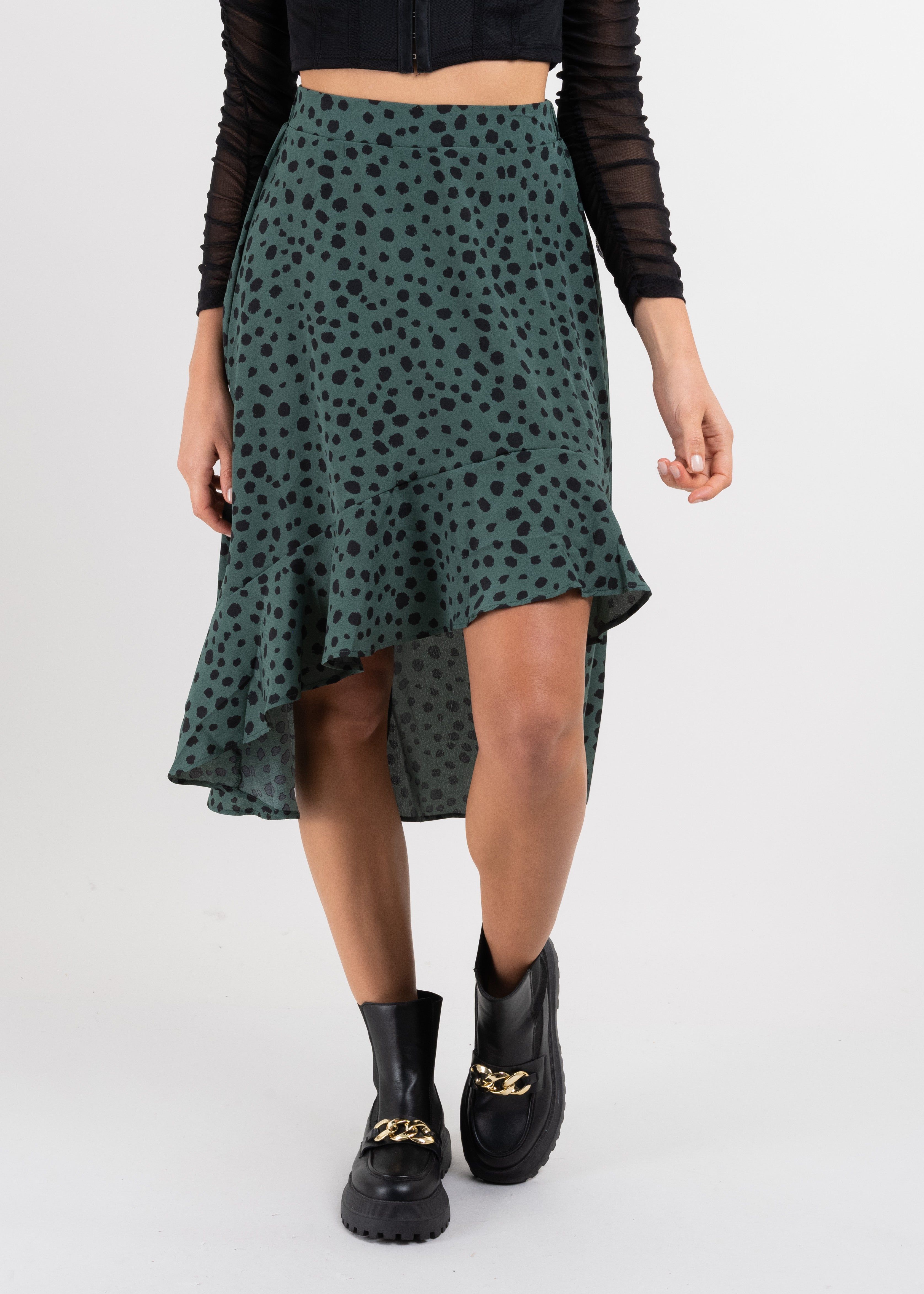 Falda midi asimétrica lunares sold by Shasa product image thumbnail 2