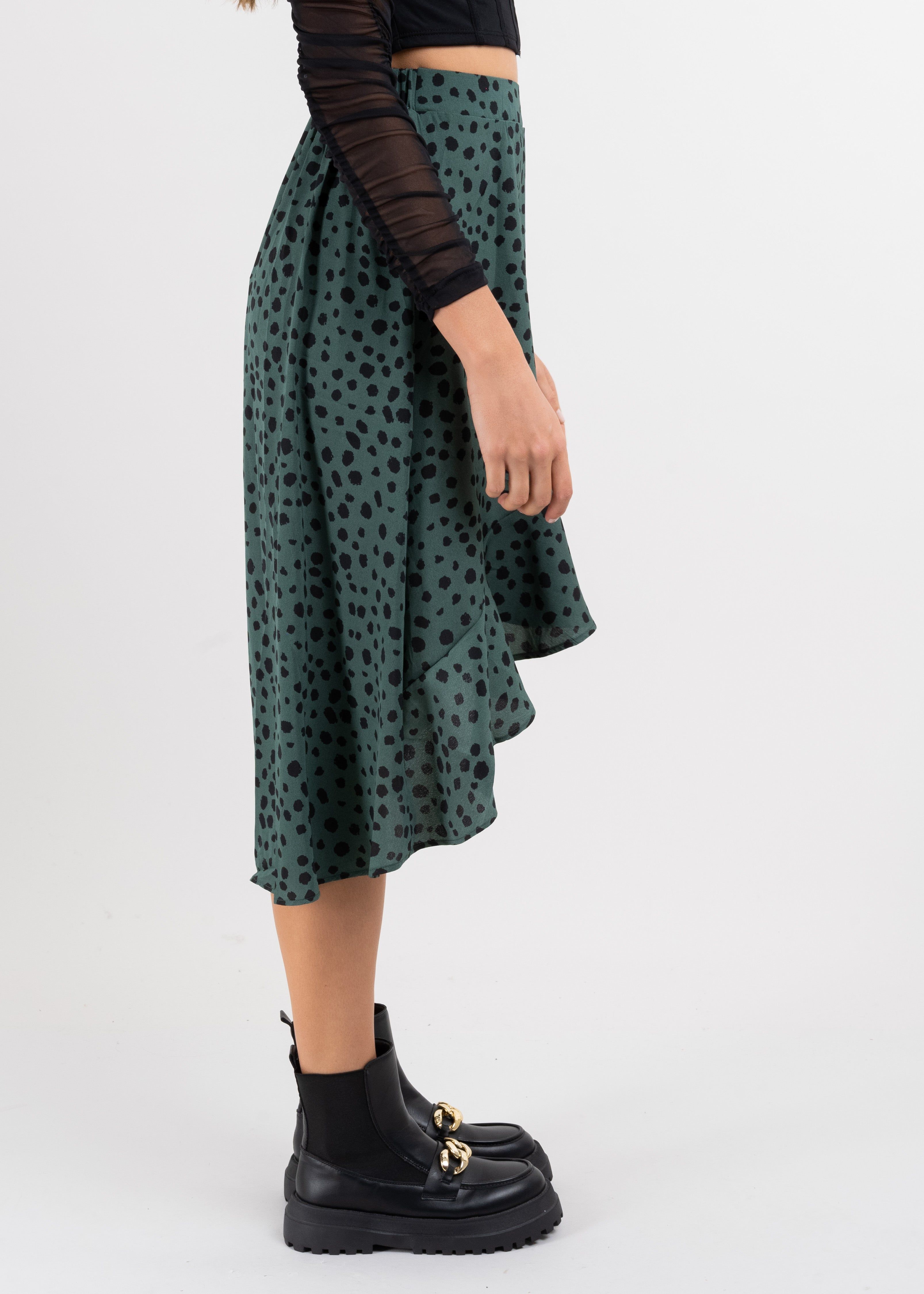 Falda midi asimétrica lunares sold by Shasa product image thumbnail 3