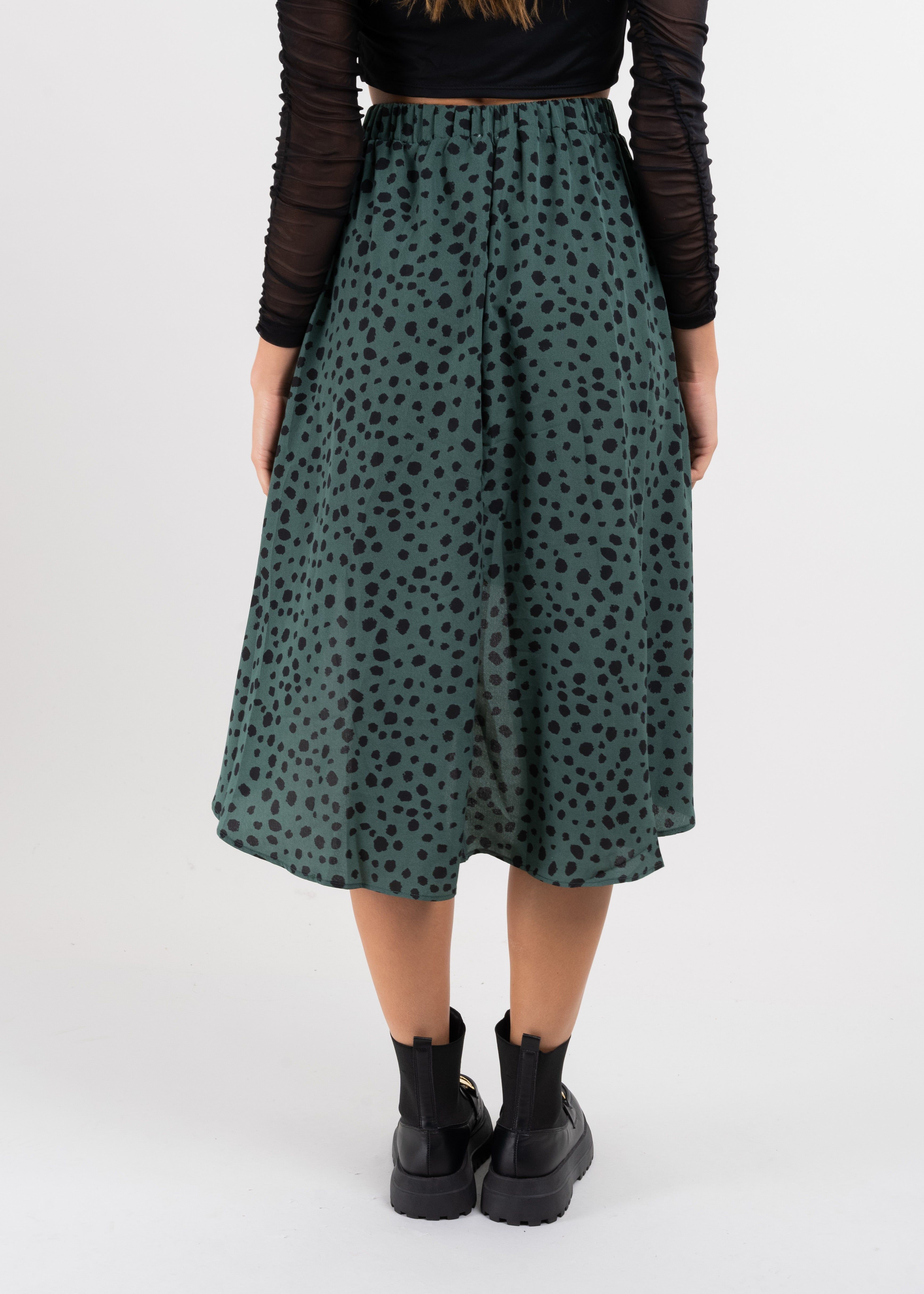 Falda midi asimétrica lunares sold by Shasa product image thumbnail 4