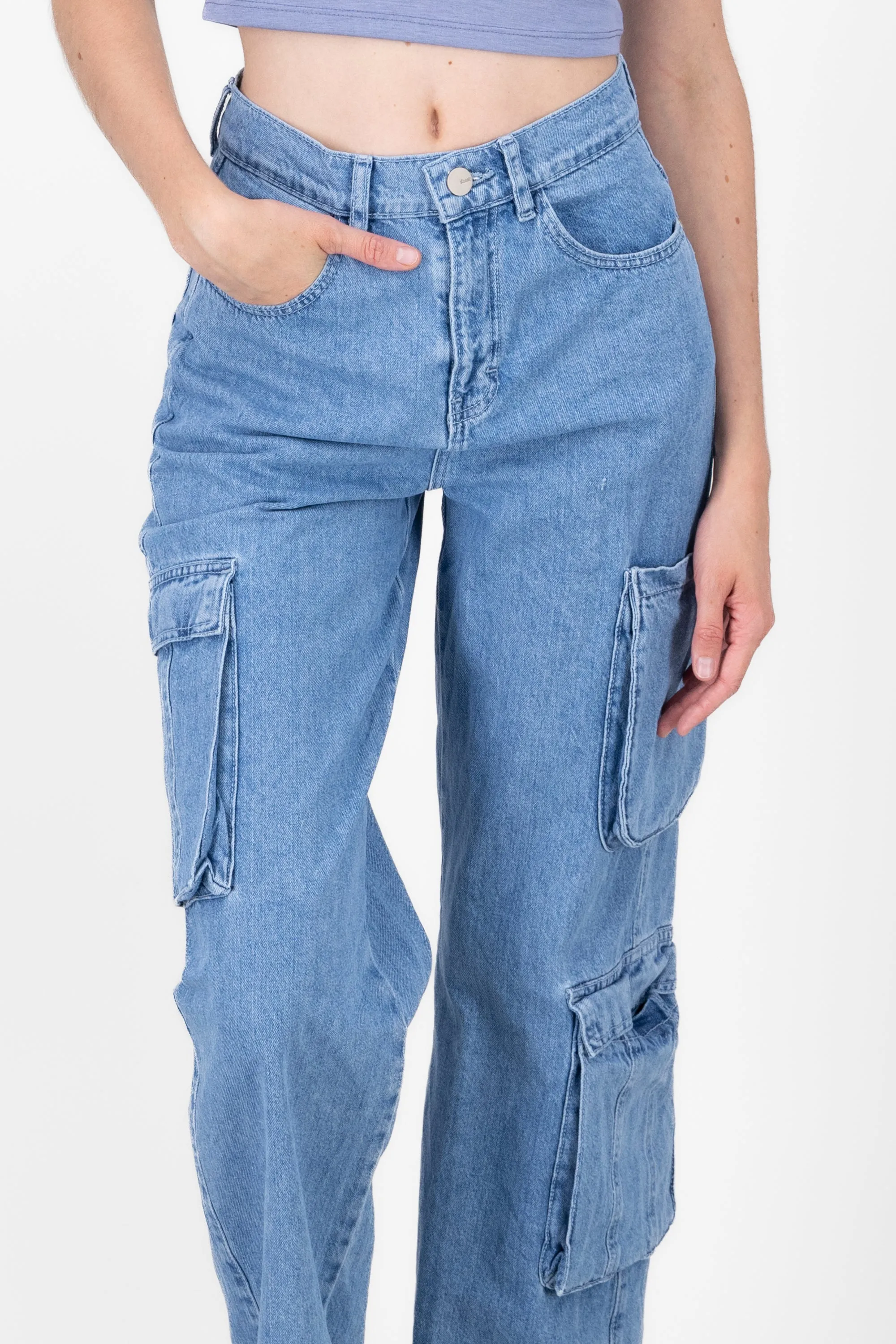 Jeans cargo 3 bolsas parche sold by Shasa product image thumbnail 5