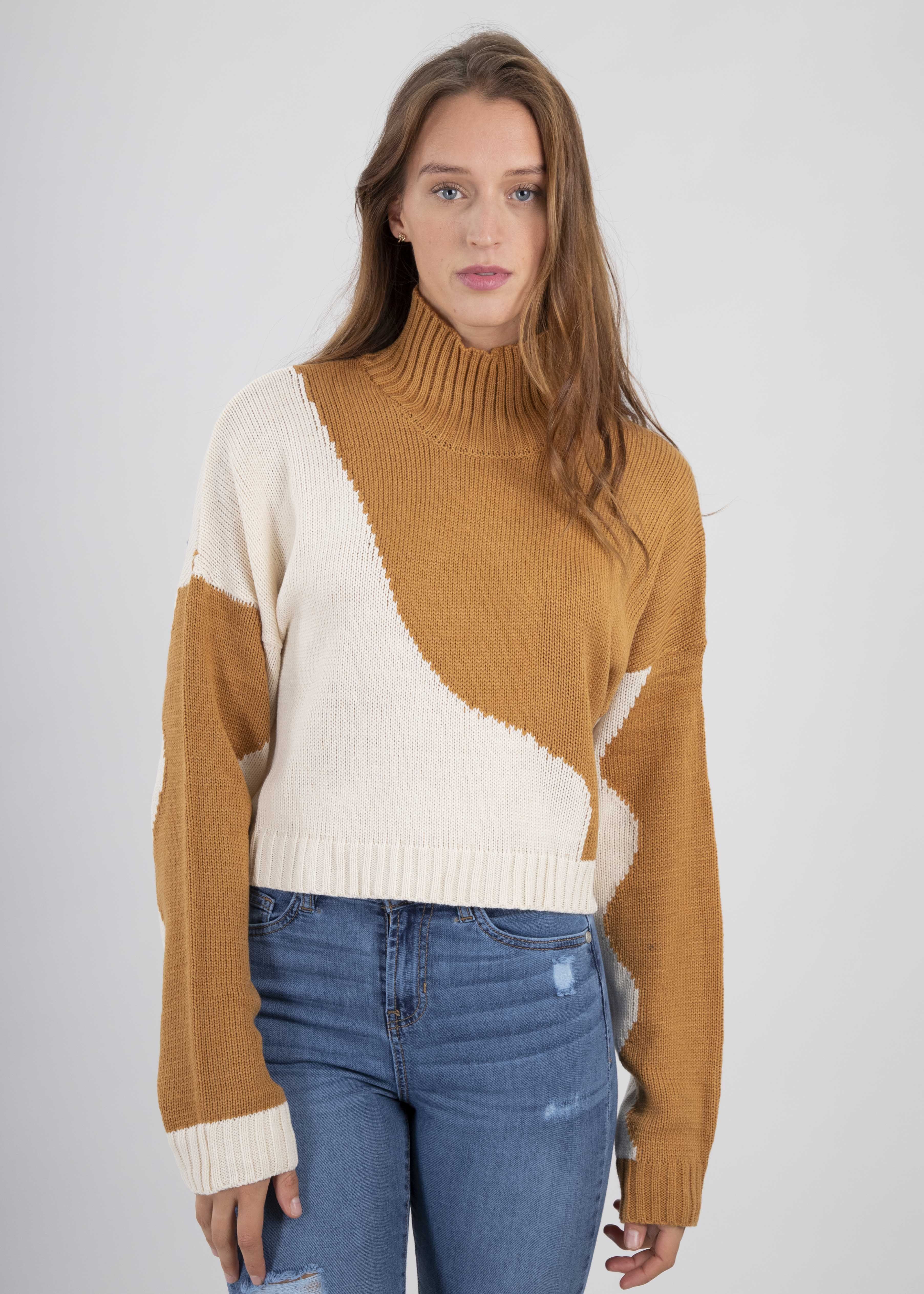 Suéter bicolor cuello alto sold by Shasa product image thumbnail 2