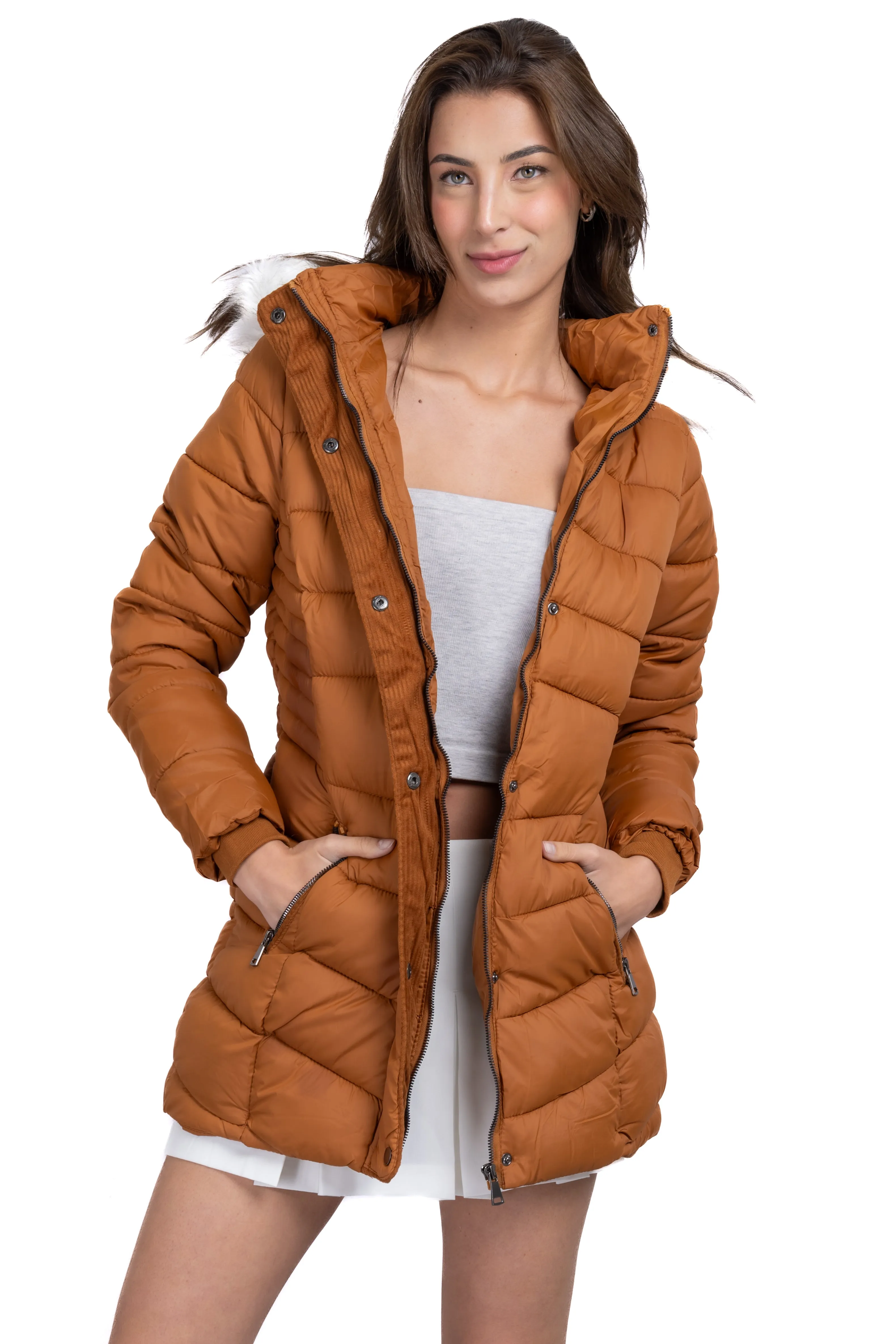 Chamarra capitonada larga sold by Shasa