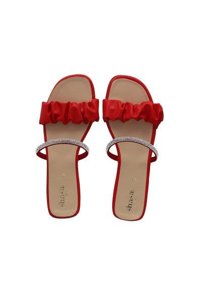 Sandalia Pala Tira Rugosa Brillos sold by Shasa