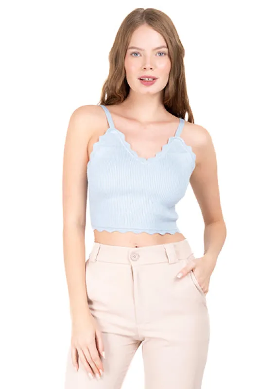 Top acanalado bordes ondulados sold by Shasa