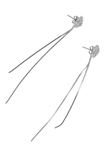 Aretes largos corazón sold by Shasa product image thumbnail 2