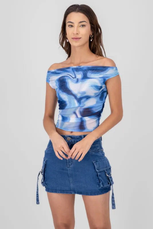 Top sin manga con efecto degradado mesh sold by Shasa