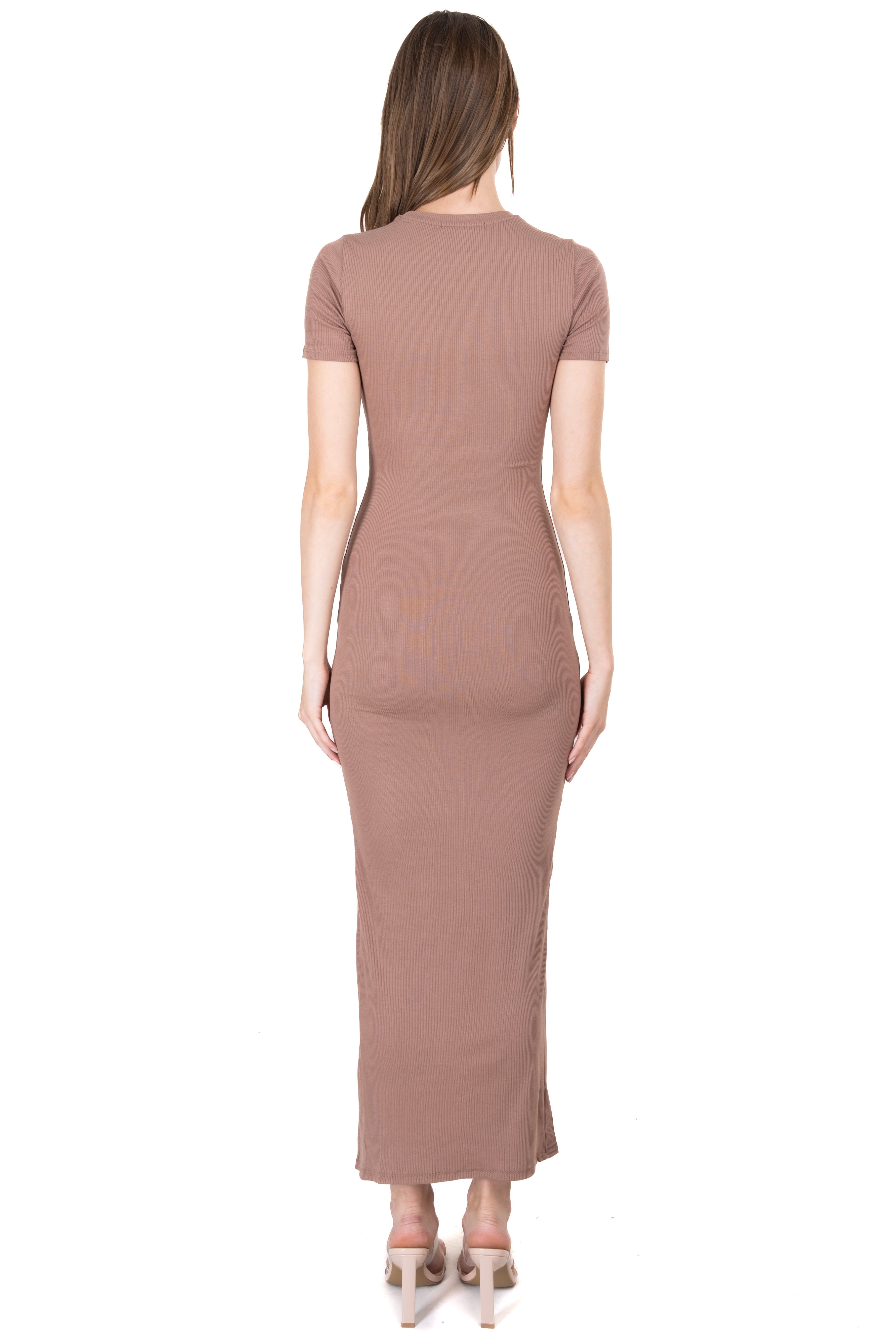 Vestido Maxi Manga Corta Abertura sold by Shasa