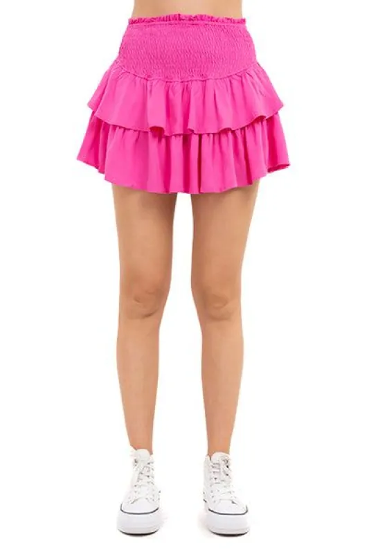 Falda mini olanes cintura fruncida sold by Shasa