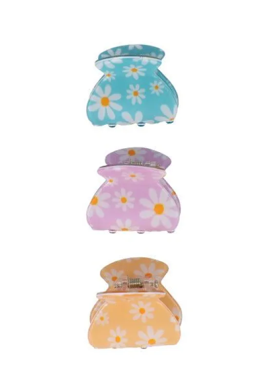 Set 3 pinzas estampado floral sold by Shasa