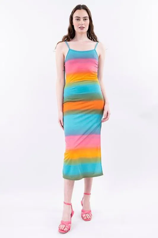 Vestido maxi tirantes multicolor sold by Shasa