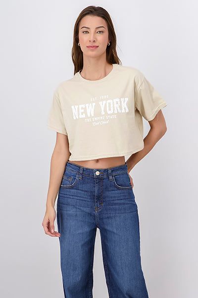 Playera crop boxy Nueva York sold by Shasa