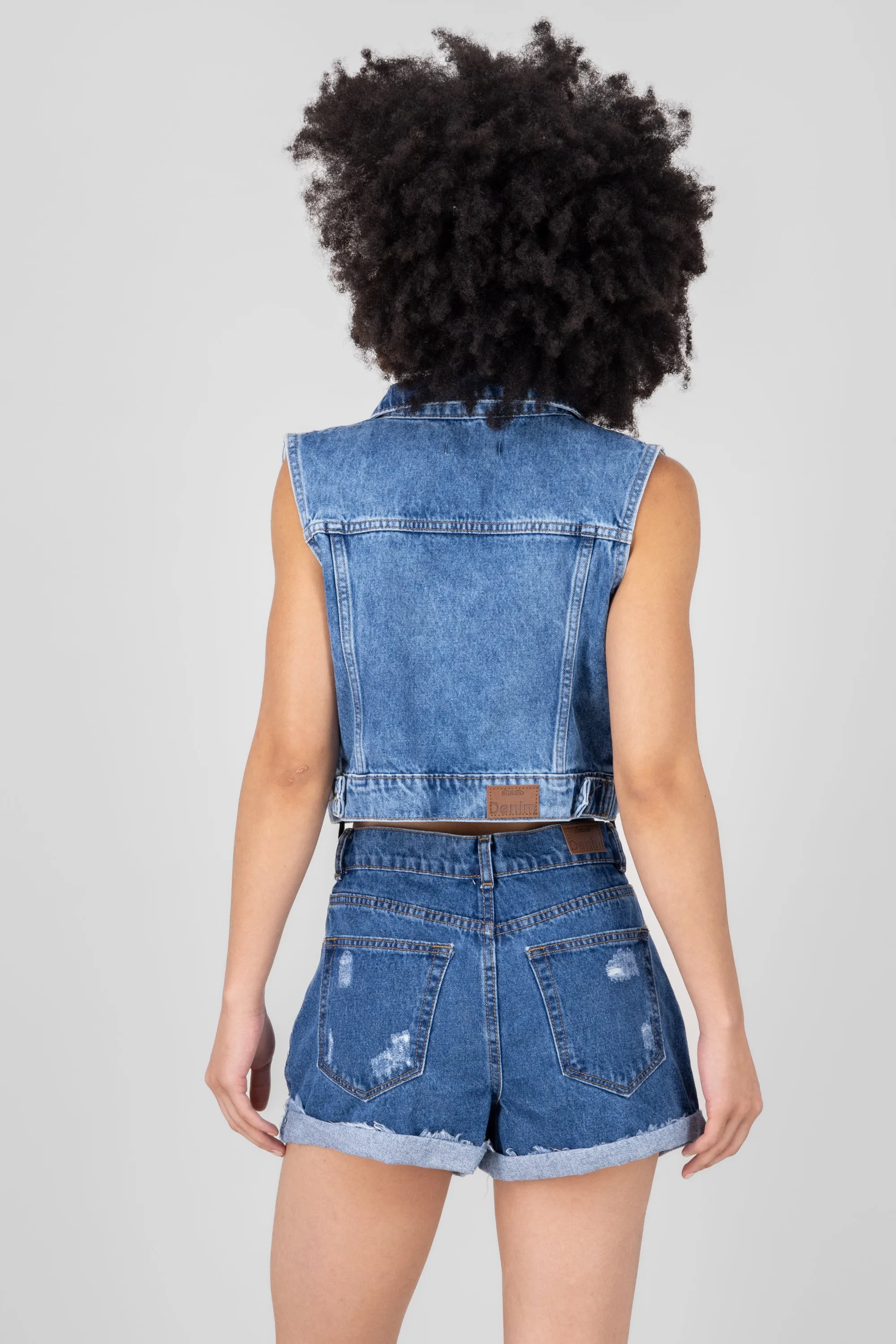 Chaleco crop denim sold by Shasa product image thumbnail 5