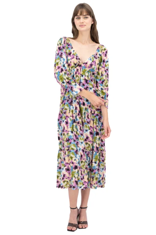Vestido maxi popelina flores sold by Shasa