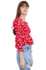 Blusa manga larga escote cuadrado detalle ligas sold by Shasa