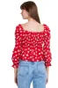Blusa manga larga escote cuadrado detalle ligas sold by Shasa