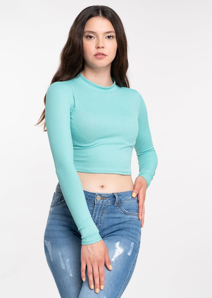 Top acanalado manga larga sold by Shasa