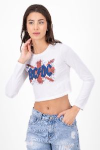 Crop Manga Larga Acdc sold by Shasa