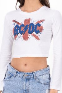Crop Manga Larga Acdc sold by Shasa