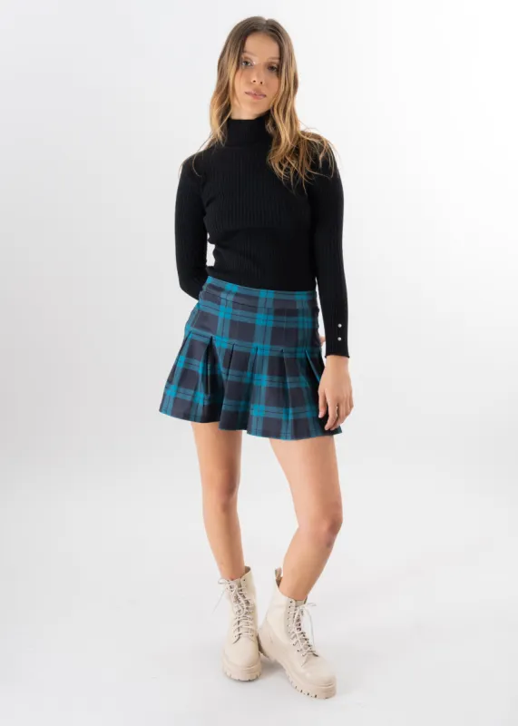 Falda mini tableada cuadros sold by Shasa