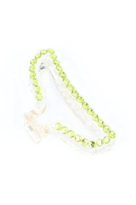 Pinza transparente rectangular brillos sold by Shasa