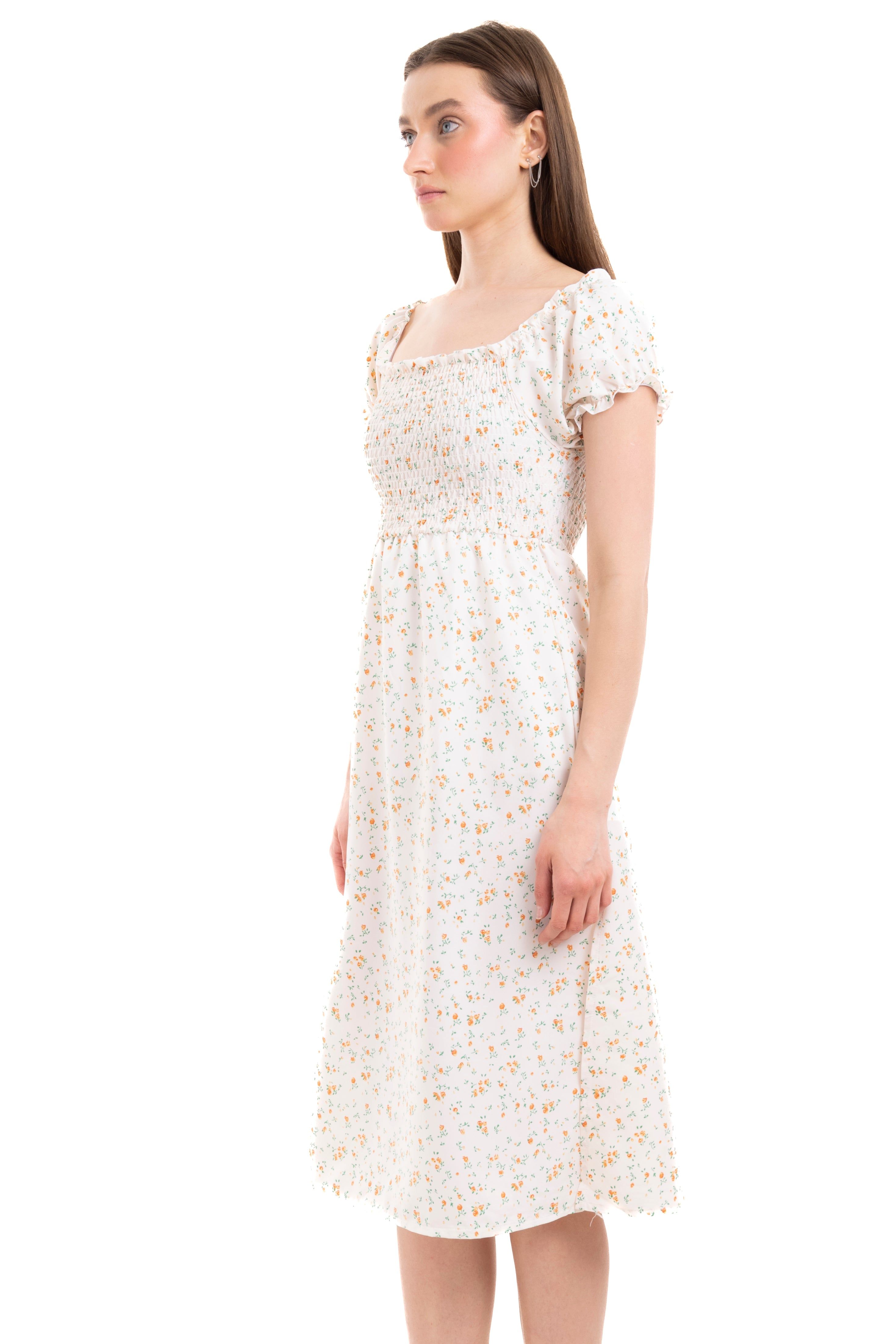Vestido midi fruncido flores sold by Shasa product image thumbnail 3