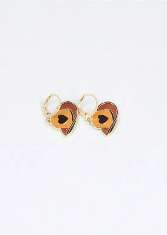 Arracadas sombrero corazon sold by Shasa