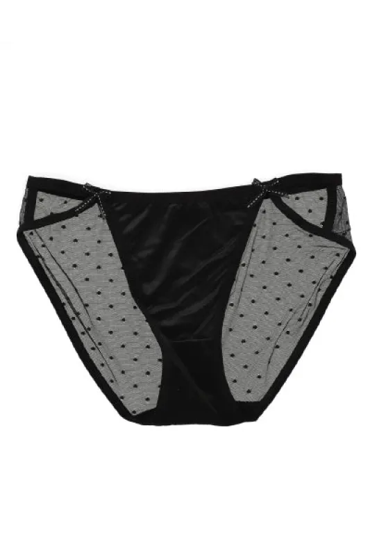 Bikini Satin Mesh Mini Polkas sold by Shasa