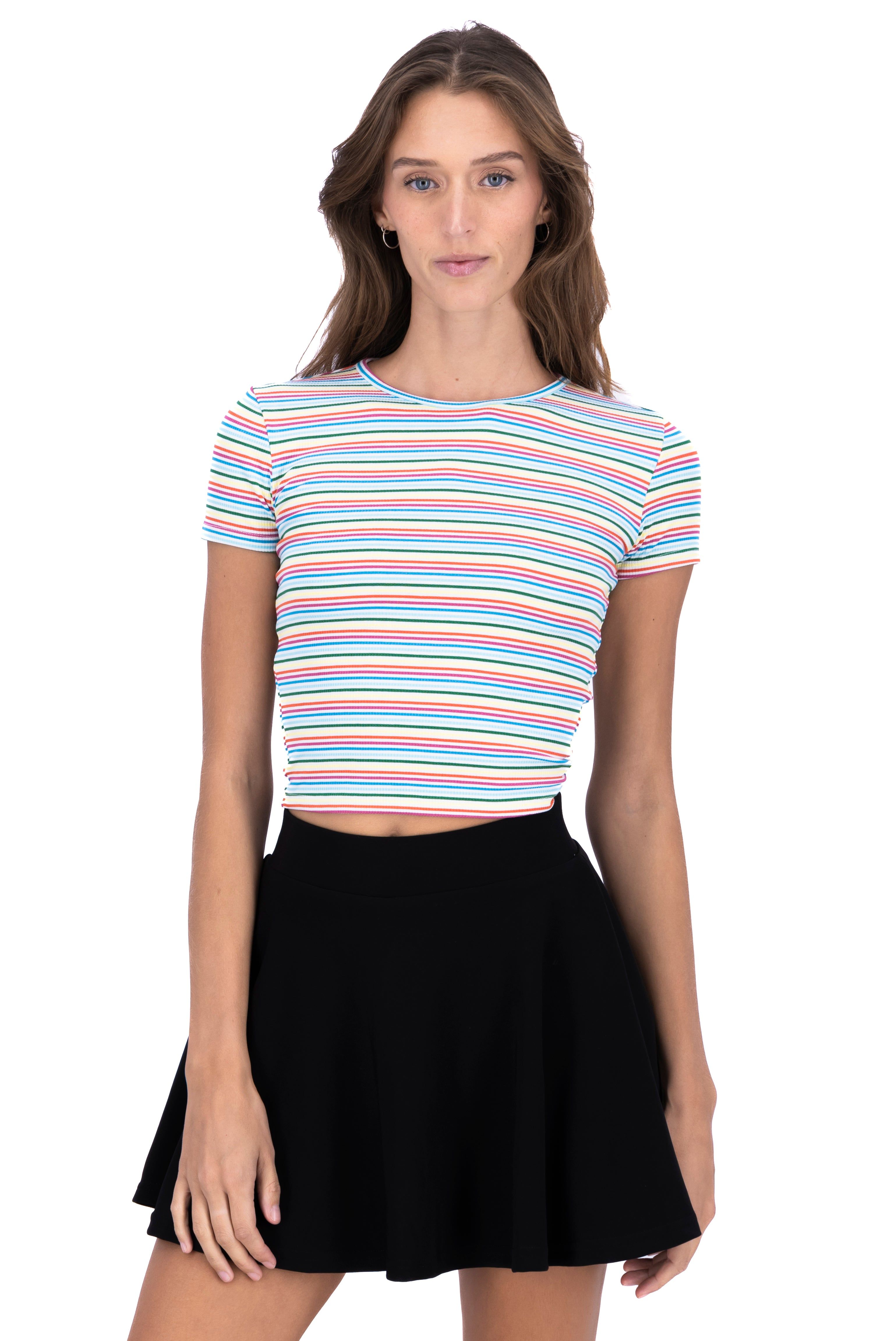 Top acanalado líneas multicolor sold by Shasa