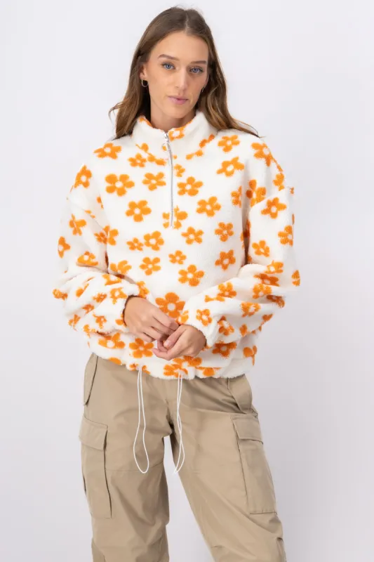 Sudadera peluche flores sold by Shasa