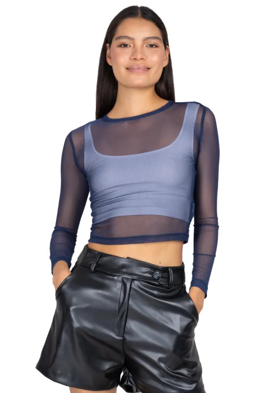 Top Mesh Manga Larga sold by Shasa