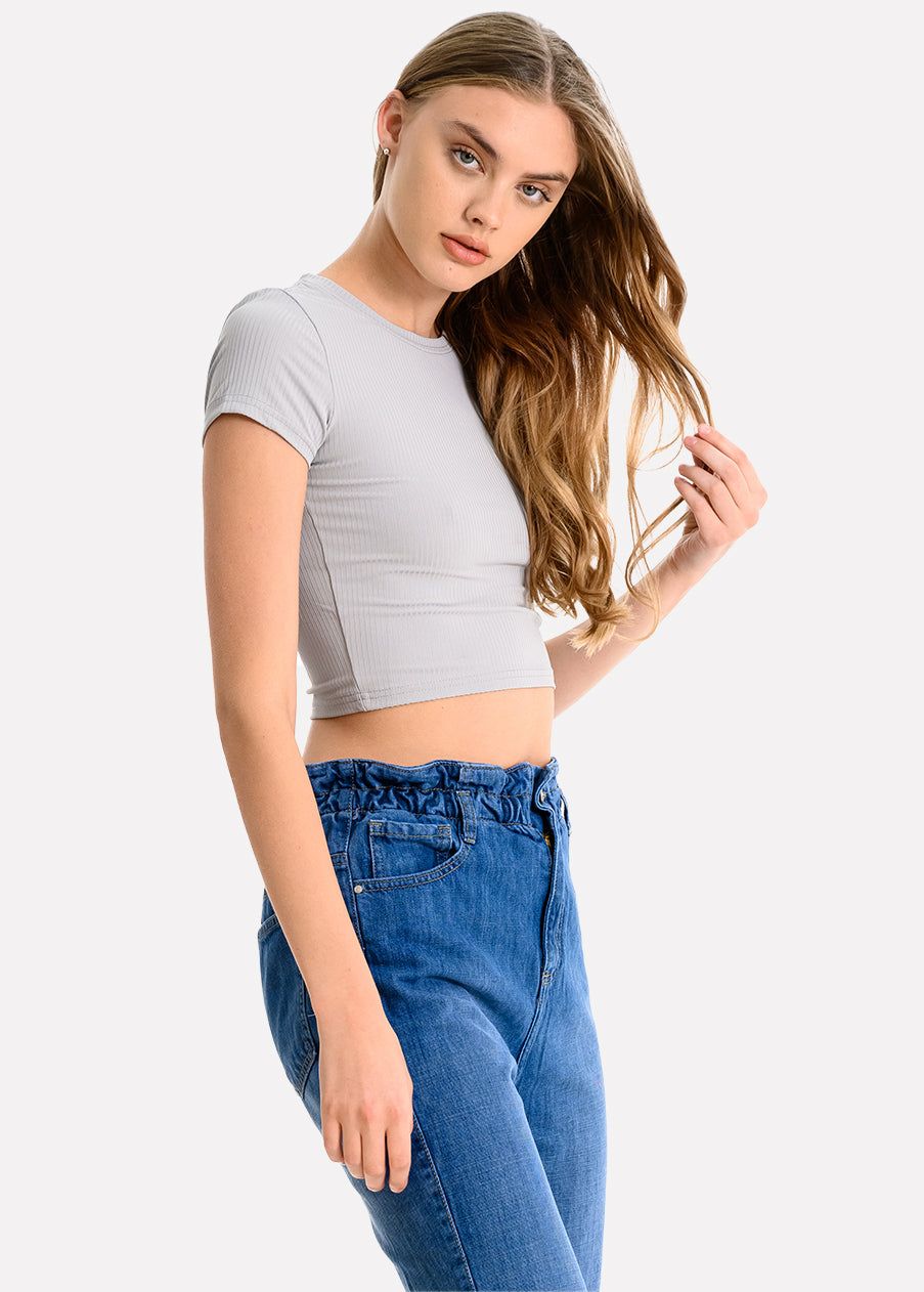 Top manga corta acanalado sold by Shasa product image thumbnail 3