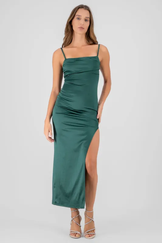 Vestido maxi satin sold by Shasa