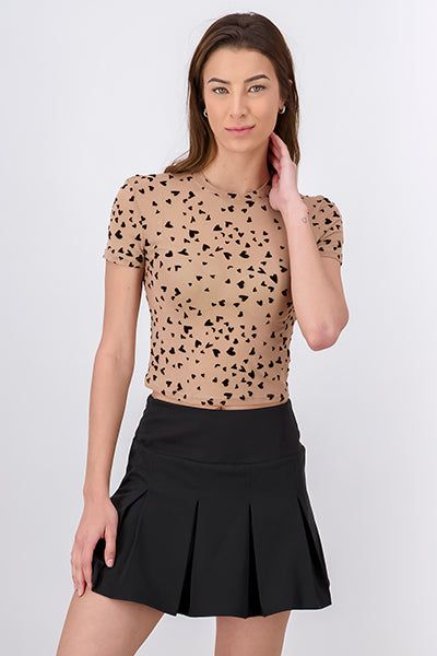 Top mesh corazones flock sold by Shasa