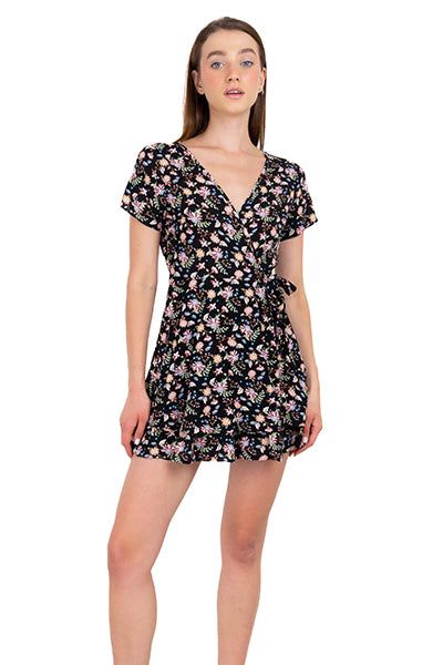 Vestido mini escote cruzado flores sold by Shasa product image thumbnail 2