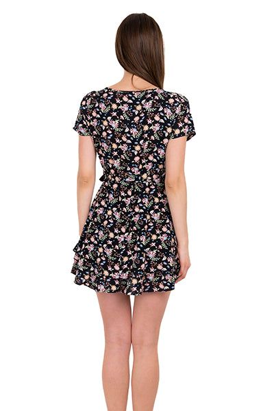 Vestido mini escote cruzado flores sold by Shasa product image thumbnail 4