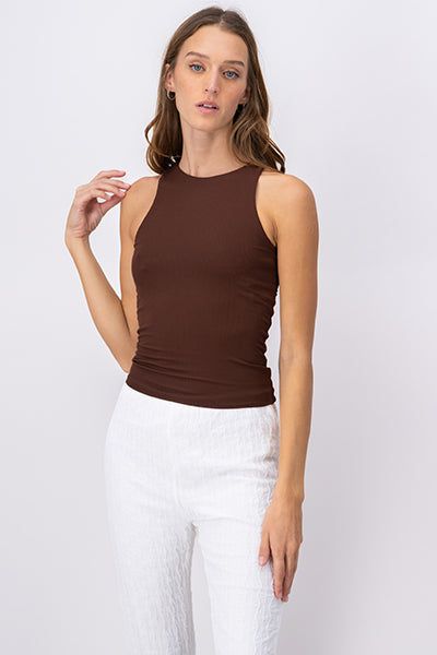 Top acanalado liso cuello redondo sold by Shasa product image thumbnail 2